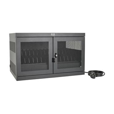 Eaton Tripp Lite Series 16-Device USB Charging Station Cabinet with Sync for iPad and Android Tablets, Wall-Mount and Cart Options, 230V, BS1363 to C13 Plug, Black - multi-enhedsoplader