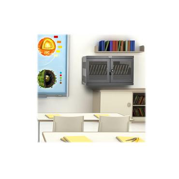 Eaton Tripp Lite Series 16-Device USB Charging Station Cabinet with Sync for iPad and Android Tablets, Wall-Mount and Cart Options, 230V, BS1363 to C13 Plug, Black - multi-enhedsoplader