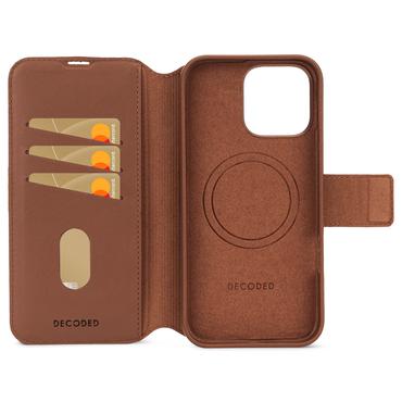 Decoded Leather Detachable Wallet - sk&oacute;rzana obudowa ochronna do iPhone 16 Pro Max kompatybilna z MagSafe (tan)