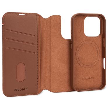 Decoded Leather Detachable Wallet - sk&oacute;rzana obudowa ochronna do iPhone 16 Pro Max kompatybilna z MagSafe (tan)