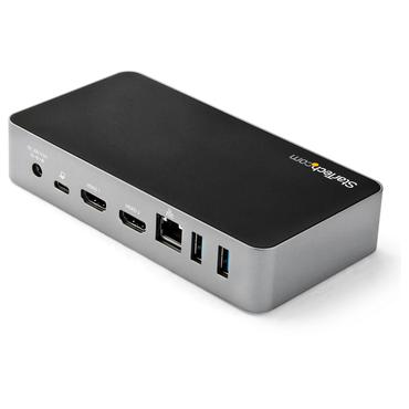 StarTech.com USB-C Dock, Dual Monitor 1080p HDMI Laptop Docking Station, 60W Power Delivery, 1x USB-C, 3x USB-A, Ethernet, Dual HDMI Video Display USB 3.1 Gen 1 Type-C Dock, Mac & Windows - 60W PD With Charging (DK30CHHPDEU) - dockingstation - USB-C 3.1 - 2 x HDMI - 1GbE