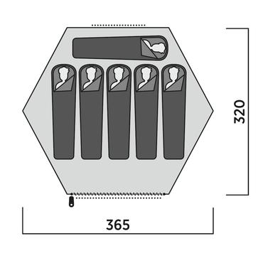 Kuppelzelt Sandland Yurt (braun, f&uuml;r 6 Personen, Modell 2025)