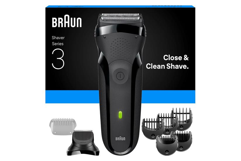 Braun Rakapparat - 3 rakhuvuden - Batteri, AC/Batteri - 30 min - 5 min - 1 h - Svart
