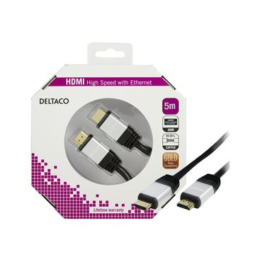 DELTACO HDMI med Ethernet-kabel