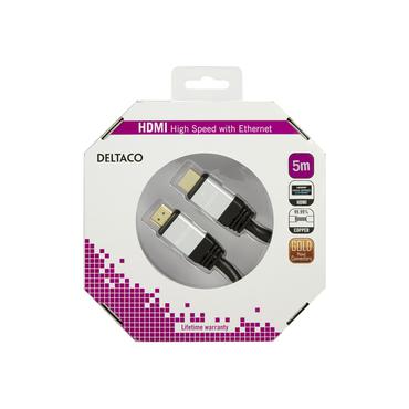 DELTACO HDMI med Ethernet-kabel