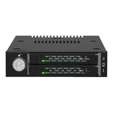 Raidsonic Hårddiskfodral - M.2 PCIe NVMe SSD - 2 st - 64 Gbit/s - Svart - 560 g