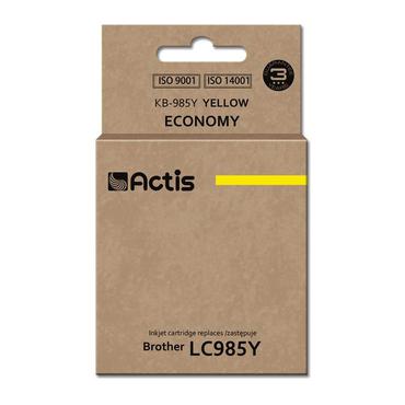 Actis KB-985Y bl&aelig;k (erstatning Brother LC985Y; Standard; 19,5 ml; gul)