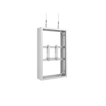 Multibrackets M Pro Series h&ouml;lje - medium - f&ouml;r 2 LCD-bildsk&auml;rmar - ledning, b2b - vit