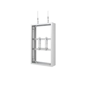 Multibrackets M Pro Series h&ouml;lje - medium - f&ouml;r 2 LCD-bildsk&auml;rmar - ledning, b2b - vit