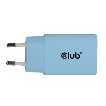 CLUB-3D Ladegerät USB-C,PD,30W, blau 2er-Pack, 15V/2A