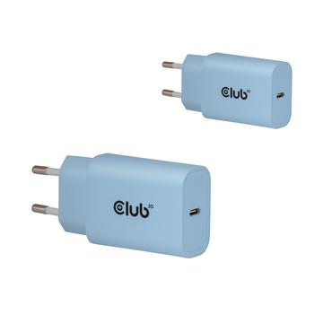 CLUB-3D Ladegerät USB-C,PD,30W, blau 2er-Pack, 15V/2A