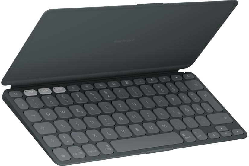 Logitech Keys-To-Go 2 for iPad - tangentbord - inbyggt skydd - QWERTZ - tysk - grafit Inmatningsenhet