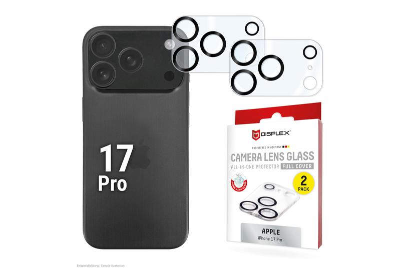 DISPLEX CamGlass All-In-One für iPhone 17 Pro (2 Stück)