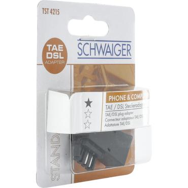Schwaiger TST4215533 kabel k&oslash;nsskifter TAE-F RJ-45 Sort