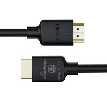 MediaRange HDMI Ultra High Speed Ethernet Kabel 48Gibt/s 2m