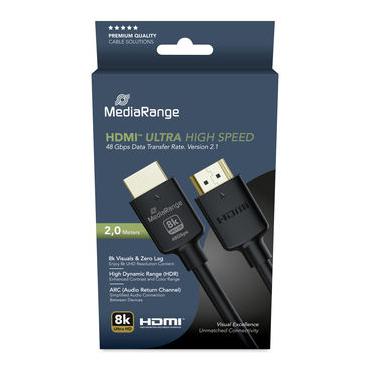 MediaRange HDMI Ultra High Speed Ethernet Kabel 48Gibt/s 2m