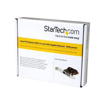 StarTech.com 3 Port PCI Express USB 3.0 Card + Gigabit Ethernet