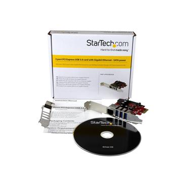 StarTech.com 3 Port PCI Express USB 3.0 Card + Gigabit Ethernet