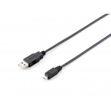 Equip 128594 USB-kabel USB 2.0 1 m USB A Micro-USB B Sort
