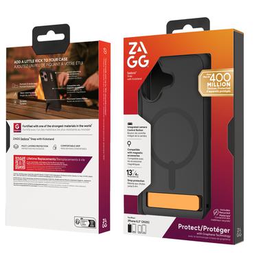 ZAGG Sedona Snap Kickstand mobiltelefon etui 16 cm (6.3") Cover Sort
