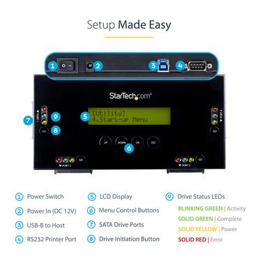 StarTech.com Hårddiskrensare för 2,5 eller 3,5-tums SATA-enheter