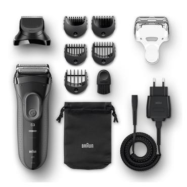 Braun 3000BT Folie shaver Trimmer Sort, Gr&aring;