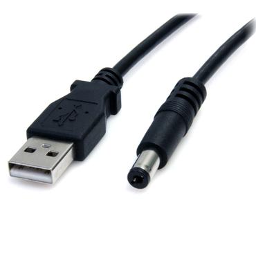 StarTech.com 2m USB to Type M Barrel Cable - USB to 5.5mm 5V DC Cable - USB to Barrel Jack 5V DC Plug (USB2TYPEM2M) - strømkabel - USB (kun strøm) til DC-stik 5,5 mm - 2 m