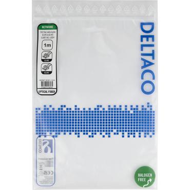 Deltaco OS2 Fiber cable, SC - SC, duplex, APC/APC, 1,0m