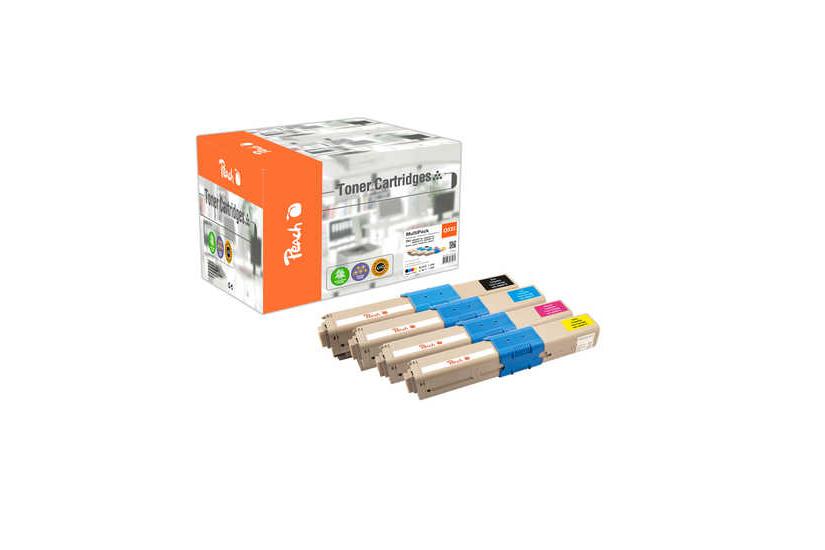 Peach Toner Spar Pack PT822 tonerpatron 4 stk Kompatibel Sort, Blå, Magenta, Gul