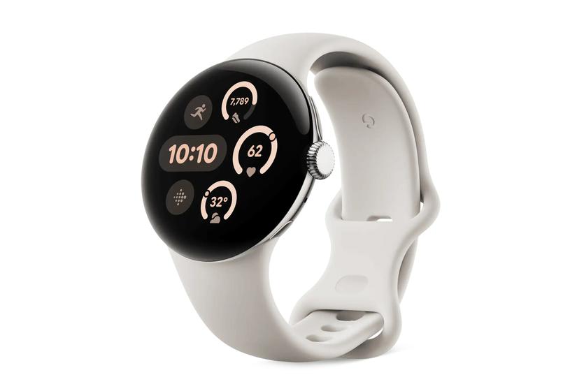 Google Pixel Watch 3 (45mm). Active Band. Porcelain. Large