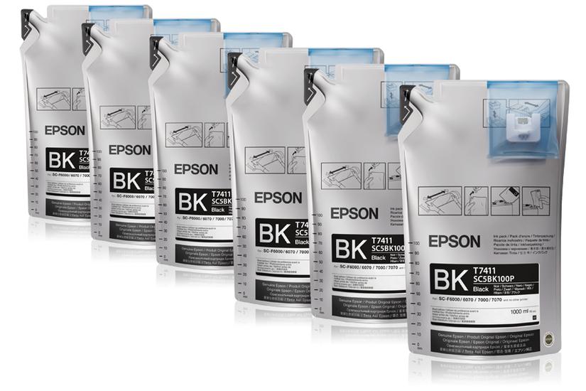 Epson T7411 - 6-pack - svart - original - p&aring;fyllnadsbl&auml;ck