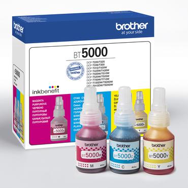 Brother BT5000CL Value Pack - 3-pack - cyan, magenta, gul - original - p&aring;fyllnadsbl&auml;ck