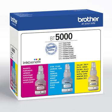 Brother BT5000CL Value Pack - 3-pack - cyan, magenta, gul - original - p&aring;fyllnadsbl&auml;ck