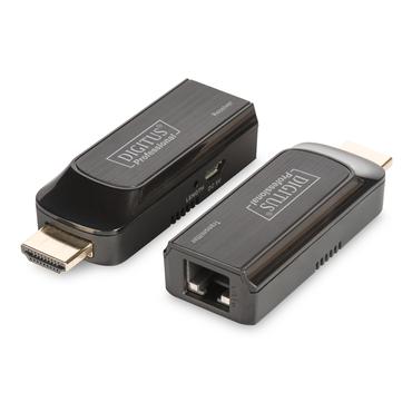 DIGITUS Professional DS-55203 Mini HDMI Extender Set - f&ouml;rl&auml;ngd r&auml;ckvidd f&ouml;r audio/video - HDMI