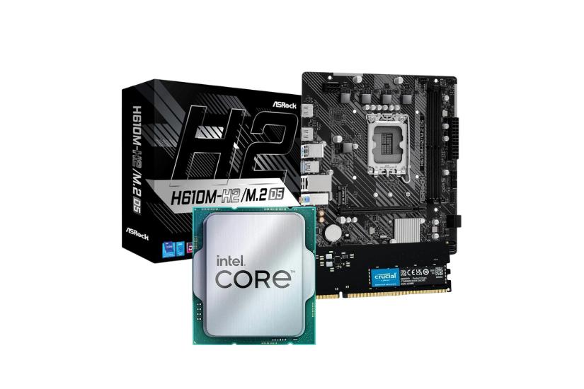 Intel 14400F - H610M - 16GB DDR5 PC Opgraderingspakke