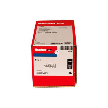 Fischer 570347 skrueanker og v&aelig;gudtag 50 stk V&aelig;gstik 50 mm