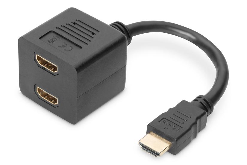 Digitus AK-330400-002-S HDMI-kabel 0,2 m HDMI Type A (Standard) 2 x HDMI Type A (Standard) Sort