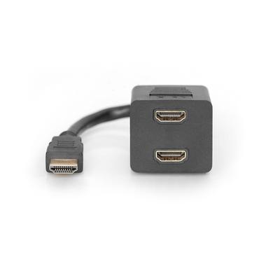 Digitus AK-330400-002-S HDMI-kabel 0,2 m HDMI Type A (Standard) 2 x HDMI Type A (Standard) Sort