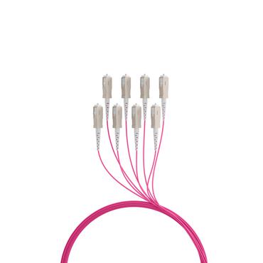 EFB Elektronik O8321S130OM4 InfiniBand og fiberoptisk kabel 130 m 8x SC U-DQ(ZN) BH Beige, Sort, Magenta