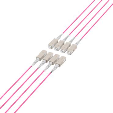 EFB Elektronik O8321S130OM4 InfiniBand og fiberoptisk kabel 130 m 8x SC U-DQ(ZN) BH Beige, Sort, Magenta