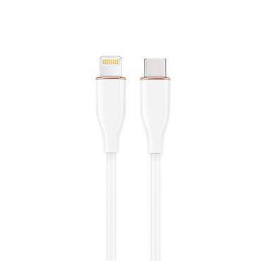 GEMBIRD Premium silicon USB Type-C to 8-pins charging data cable 1.5m White