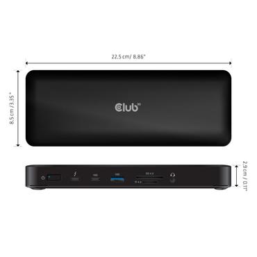 Club 3D 16-in-1 - dockingstation - USB-C / USB4 / Thunderbolt 3 / Thunderbolt 4 - 2 x Thunderbolt 4, 3 x DP, 2 x HDMI - 2.5GbE