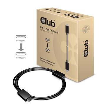 Club 3D CAC-1522 - USB typ C-kabel - 24 pin USB-C till 24 pin USB-C - 80 cm