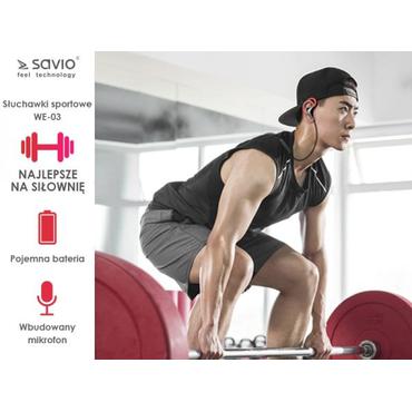 SAVIO WE-03 - øreproptelefoner med mik.