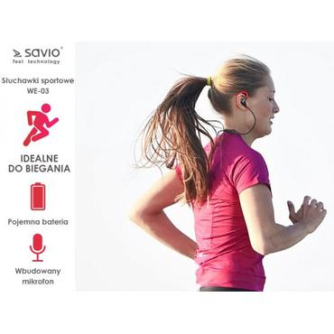SAVIO WE-03 - øreproptelefoner med mik.