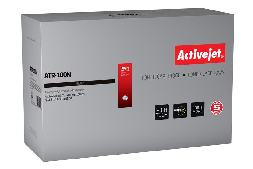 Activejet Tonerpatron ATR-100N (erstatning Ricoh 407166 SP100, SP112; Supreme; 1200 sider; sort)