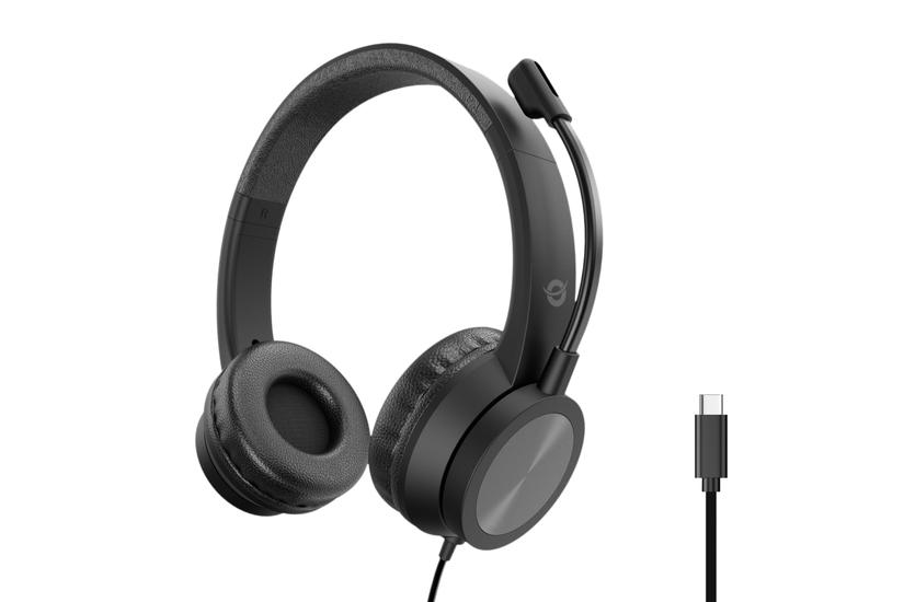 Conceptronic POLONA05BC hovedtelefoner/headset Ledningsført Opkald/musik USB Type-C Sort