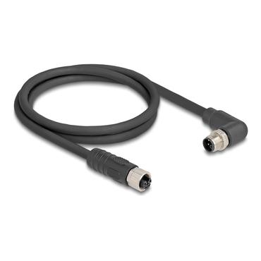 Delock - sensorkabel - 4 pin M12 til 4 pin M12 - 1 m