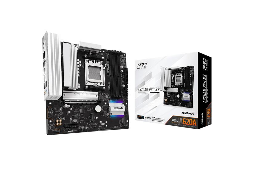 ASRock Moderkort - AMD A620A - AM5-sockel - Micro ATX - DDR5 - 2,5 Gigabit Ethernet