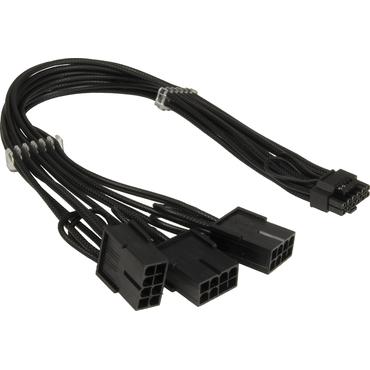 AC-adapter GPU-02 (12+4pin) p&aring; 3x8pin PCIe, 34cm